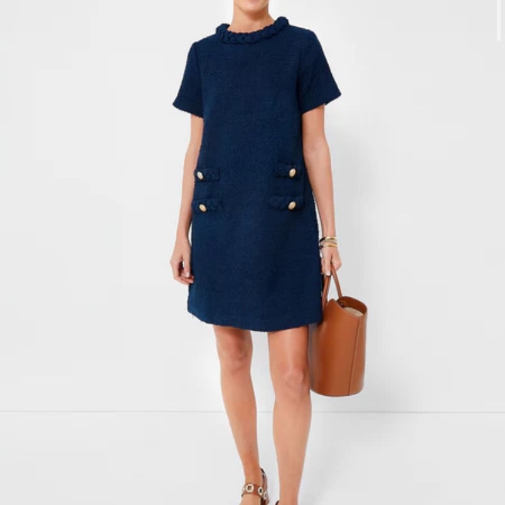 TUCKERNUCK Navy Tweed Jackie Dress, size M